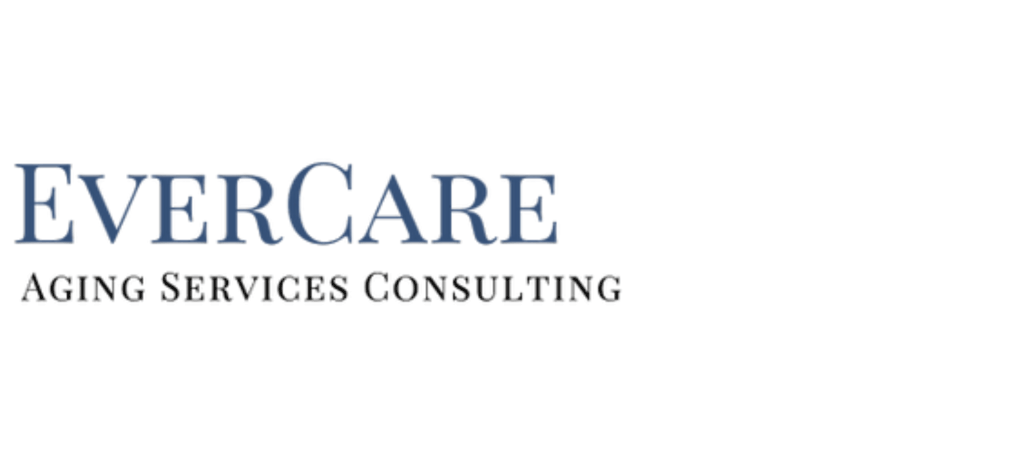 An animated EverCare Consulting Logo. To the right of the word "EverCare," a cross shape is formed from several parts that fly in from off-screen.